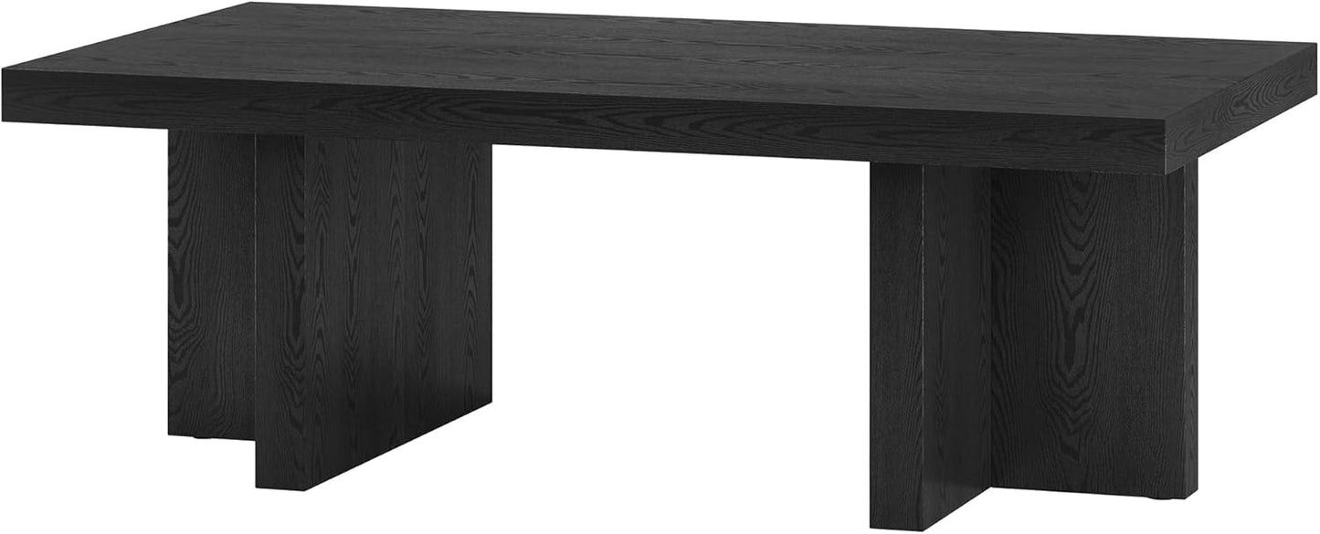 Henn&Hart Dimitra Coffee Table, 44" Wide, Black
