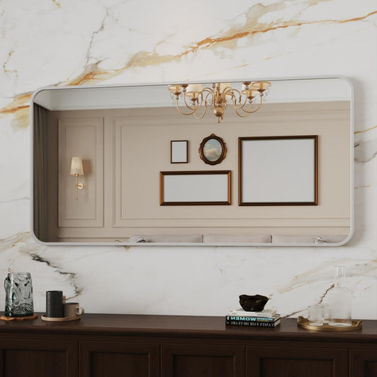 Mirror for Bathroom, Espejo para baño,30x60 Silver Mirror Framed,Large Mirrors for Wall,Rectangle Bathroom Mirrors for Over Sink