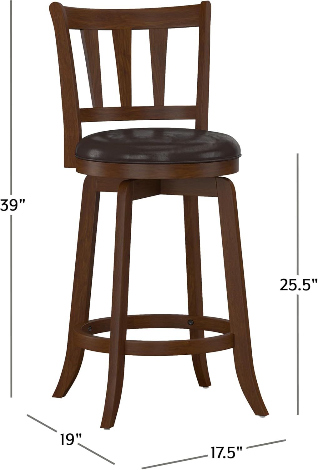 Hillsdale Presque Isle Swivel Stool, Counter Height, Cherry