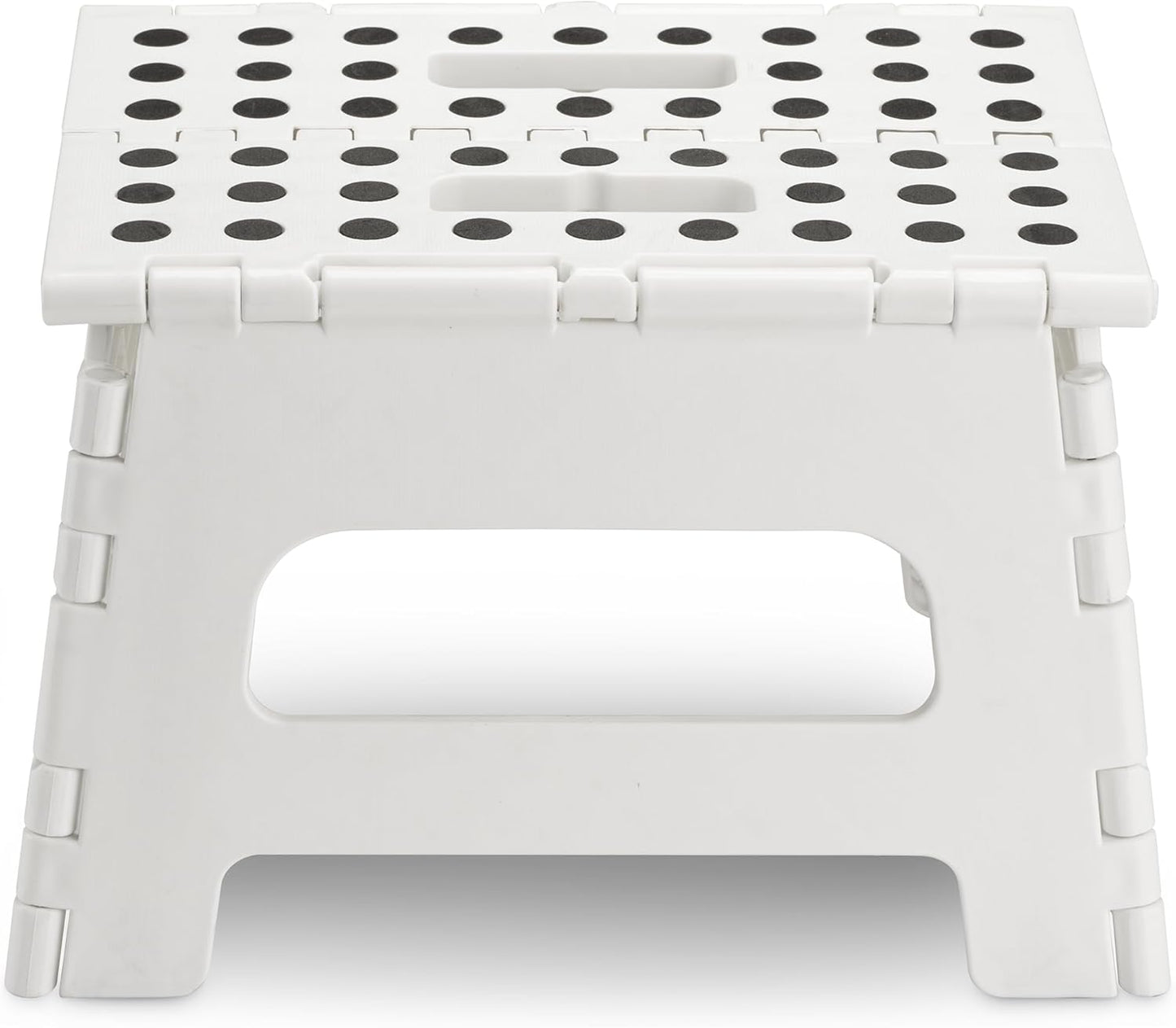 Handy Laundry - Folding Step Stool - Sturdy Enough Collapsible Stool to Support Adults and Safe Enough for Kids - Opens Easy with One Flip - Great for Kitchen, Bathroom or Bedroom (White - 8 Inch)