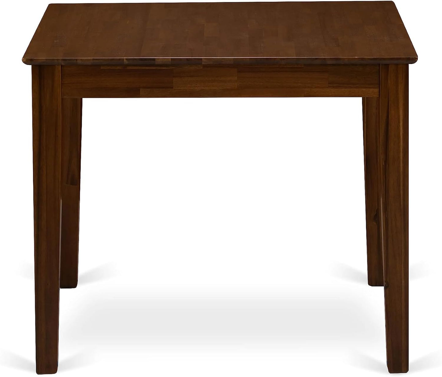 East West Furniture OXEL3-AWA-05 3 Piece Dining Room Table Set Contains a Square Dinette Table and 2 Upholstered Chairs, 36x36 Inch, Antique Walnut