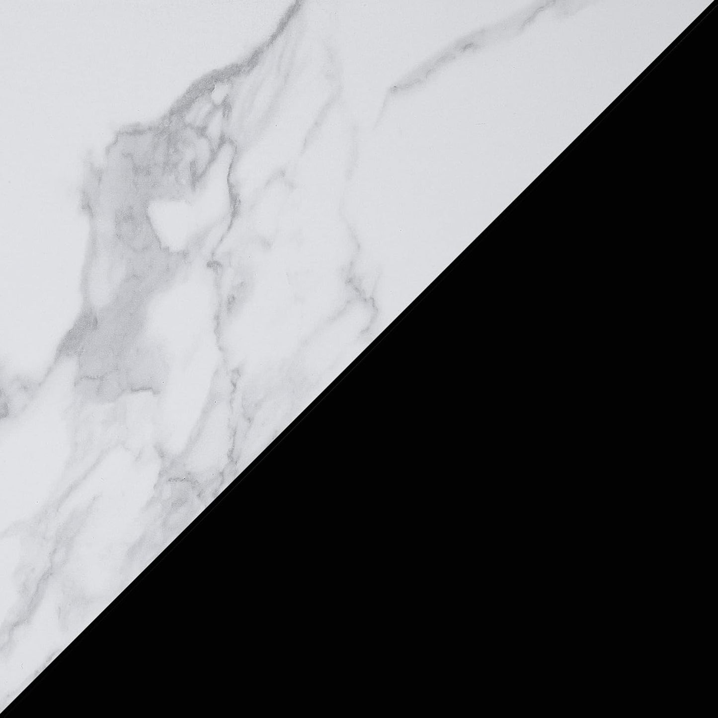 Convenience Concepts Oxford Console Table 39.5" - Sofa Table with Storage Shelf, Transitional Entryway Hall Table for Living Room and Bedroom, Display Foyer Table, White Faux Marble/Black