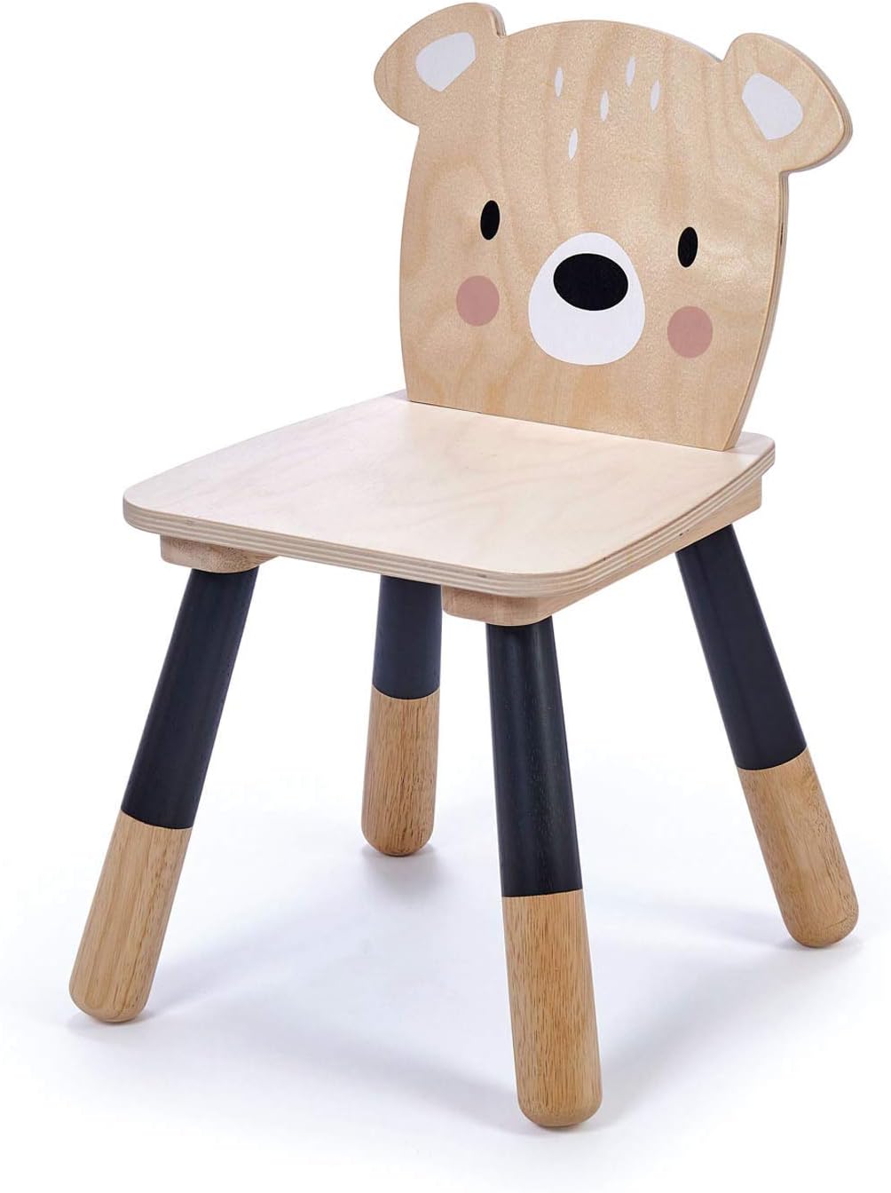 Tender Leaf Toys - Forest Table and Chairs Collections - Adorable Kids Size Art Play Game Table and Chairs - Made with Premium Materials and Craftsmanship for Children 3+ (Forest Bear Chair)
