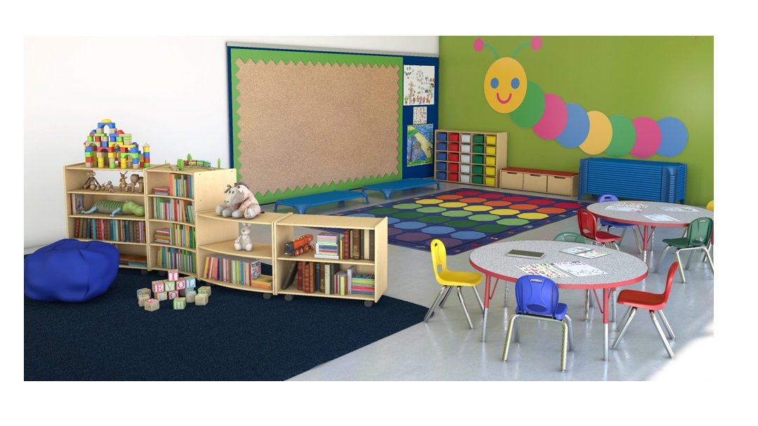 Learniture Structure Series School Chairs, 14" Seat Height, Green, LNT-114-CSW-GN (Pack of 4)