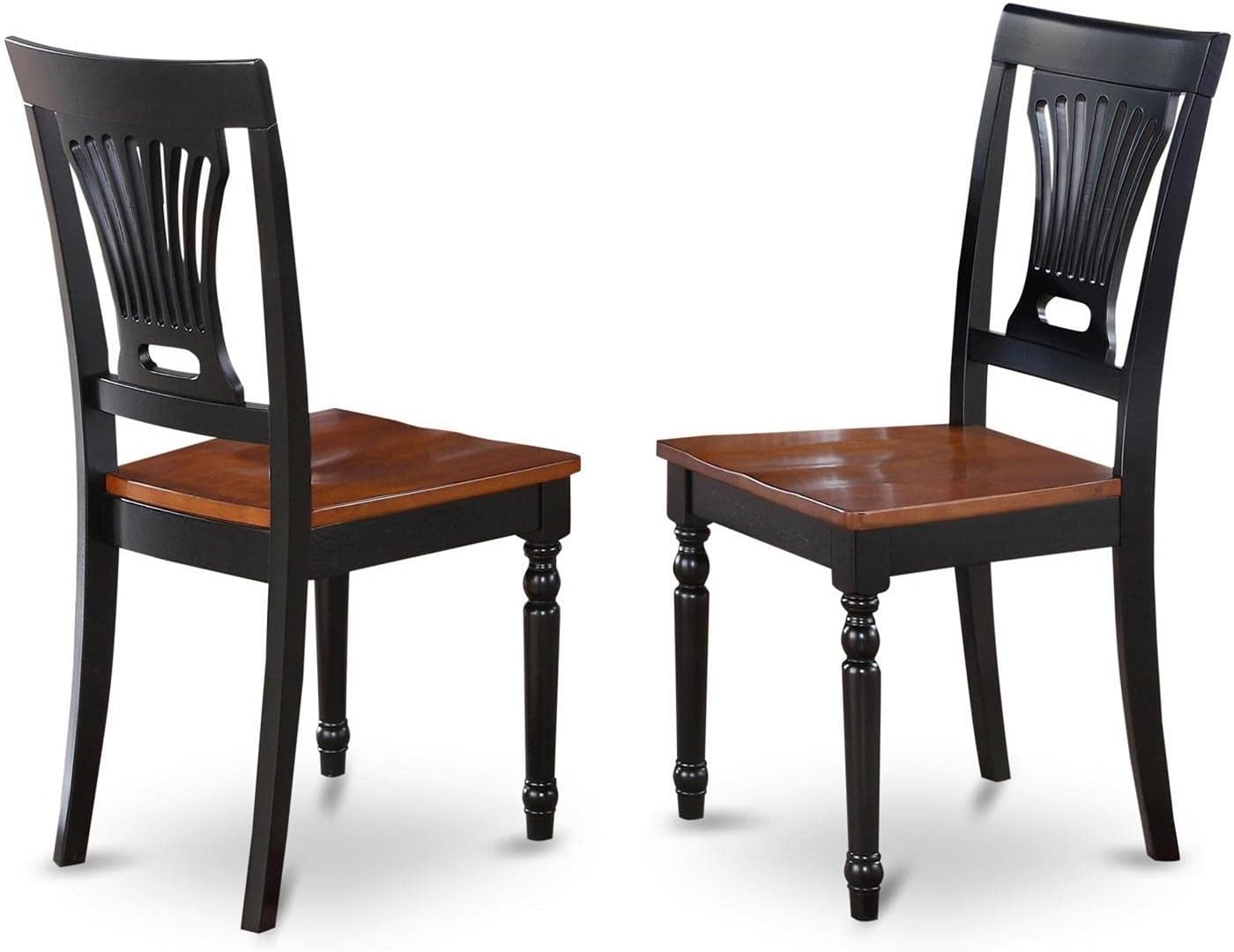 East West Furniture SUPL5-BCH-W 5 Piece Dining Set Includes a Round Dining Room Table with Dropleaf & Shelves and 4 Kitchen Chairs, 42x42 Inch, Black & Cherry