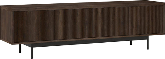 Henn&Hart Rectangular TV Stand for TV's up to 75" in Warm Brown, for Home, Living Room, Bedroom, Entertainment Room, Office