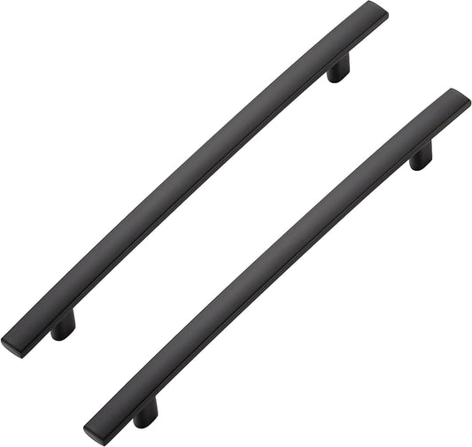 25 Pack Cabinet Handles 6.25" Hole Center - Curved Cabinet Pulls Black Drawer Pulls for Kitchen Cupboard Solid Hardware for Dresser Drawer Arch Hardware