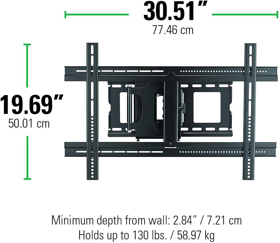 Sanus MLF13-B1 Articulating Universal Wall Mount for 37-80-Inch Screen BLack