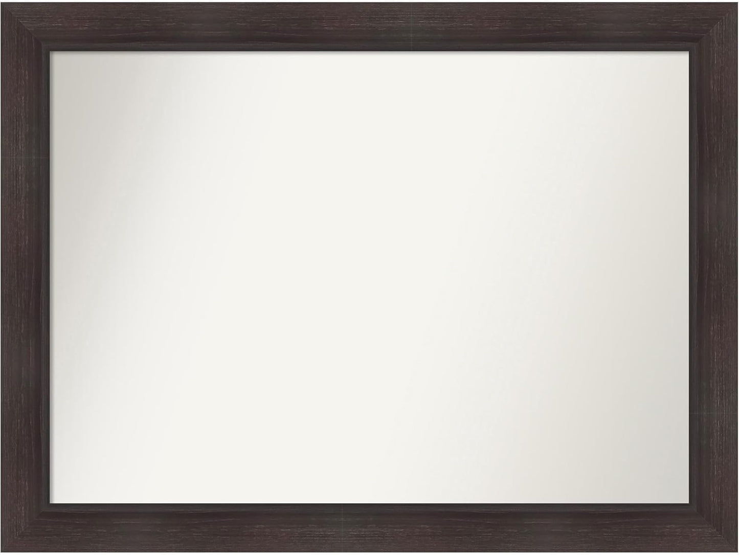 Amanti Art Brown Bathroom Mirror for Over Sink, 33x44 Sloped Espresso Rectangle Vanity Mirror, X-Large Modern Frame, Hangs Horizonally and Vertically, Bathroom Wall Decor, Non-Beveled Edge