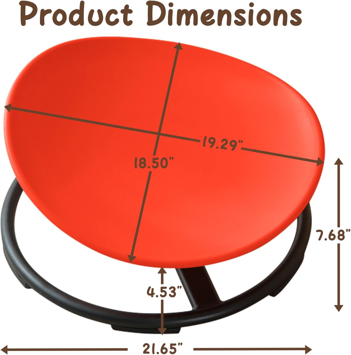 Kids Sensory Spinning Chair for Autism Ages 3+, Sit and Spin Swivel Chair for Kids with ADHD, Sensory Chairs for Autistic Children, Sensory Toys for Motion Sickness Relief, Balance Training (Red)