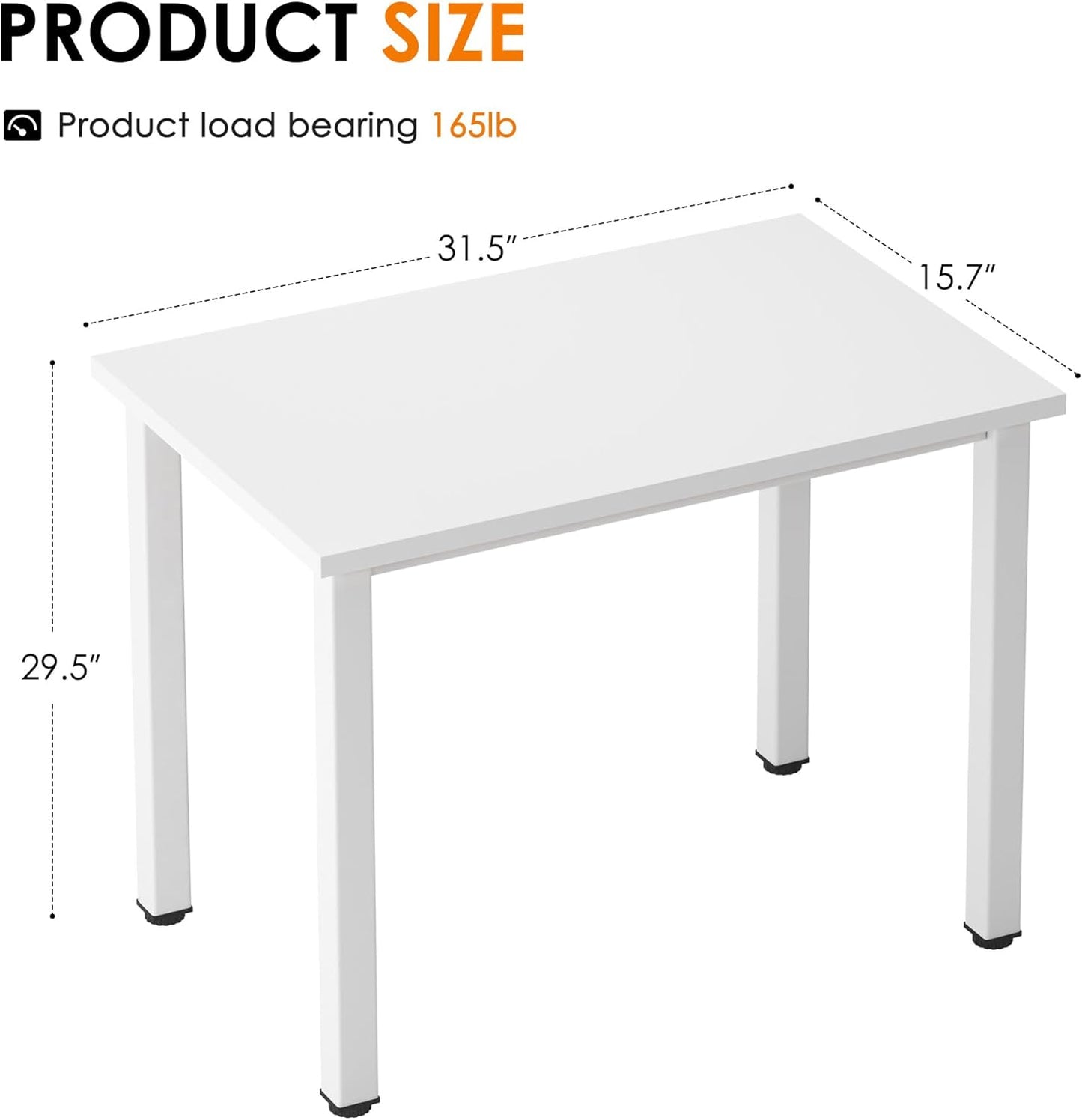 Need Computer Desk - 31.5 Inch Office Writing Work Study Kids Student Teacher Home Bedroom Table for Small Space, White