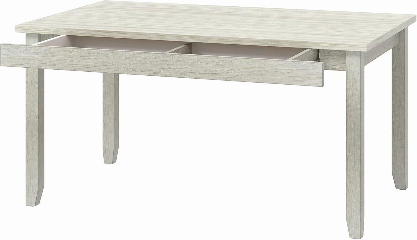 Solid Wood Dining Table, Part of Dining Table Set- Mix and Match Table, Chair, and Bench Sold Separately for Dining Room, Kitchen, Grey