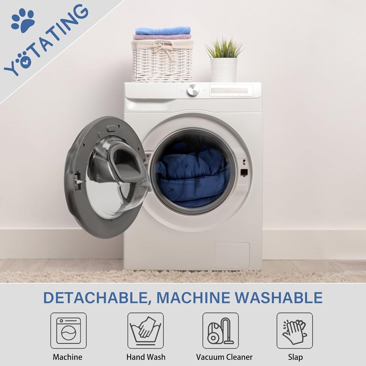 Lazy Chair with Ottoman, Comfy Reading Chair with Footstool & Pillow Modern Lounge Chair with Armrests & Side Pocket for Living Room, Bedroom, Dorm Room，Royal Blue