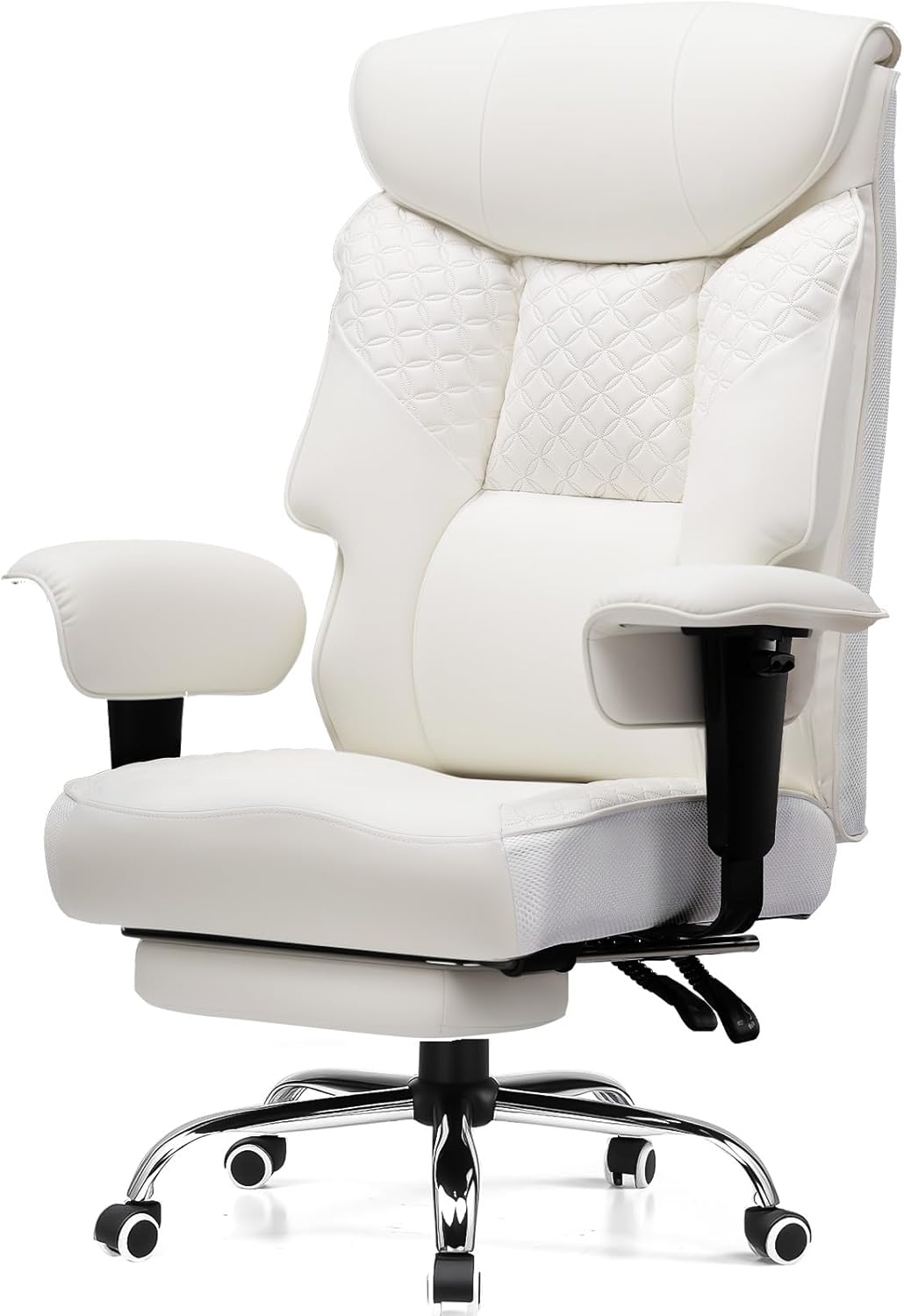 GTRACING Big and Tall Office Chair 400LBS Wide Ergonomic Gaming Chair with Deluxe Embossing Designed Leather with Foot Rest,150°Reclining Adjustable Soft Armrests Pocket Spring Back Support and Pillow