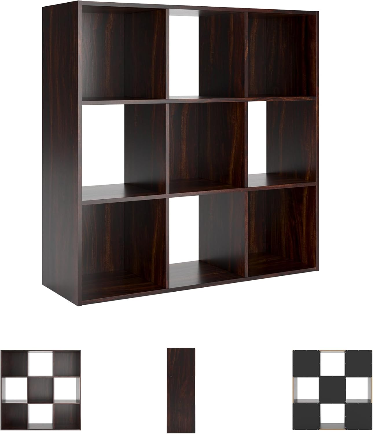 Signature Design by Ashley Glosmount 9 Cube Storage Organizer or Bookcase, Cherry & Light Brown
