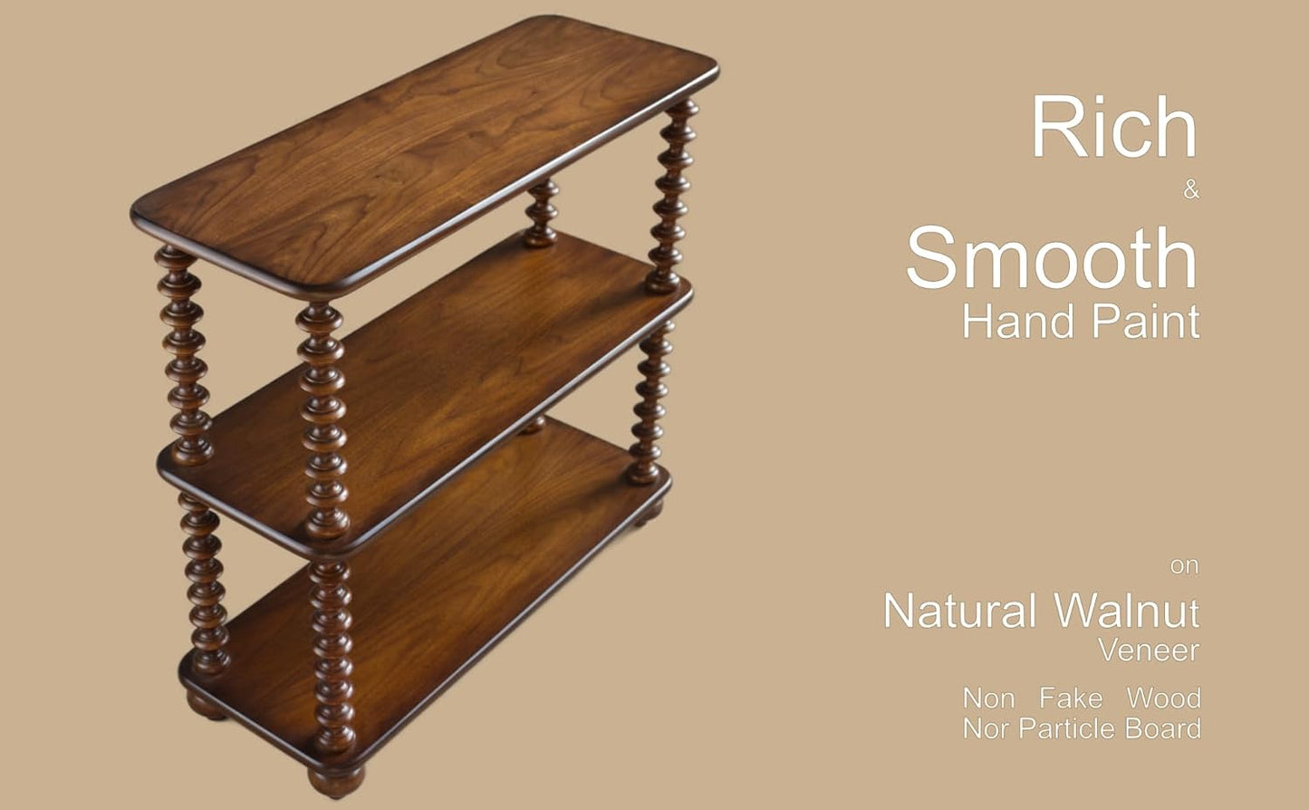 3 Tier Bookshelf Short Bookcase – Small Bookshelf for Small Spaces - Low Book Shelves for Home Office Organization, 30 Inch Shelf 3 Tier Storage Organizer for Bedroom, Living Room Storage (Walnut)