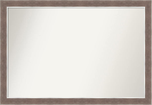 Amanti Art Brown Bathroom Mirror for Over Sink, 28x40 Noble Mocha Rectangle Vanity Mirror, Large Casual Frame, Hangs Horizonally and Vertically, Bathroom Wall Decor, Non-Beveled Edge from WI, USA