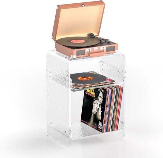 Clear Acrylic 3-Tier End Table/Nightstand – Sleek Bedside Storage with Durable Design, Perfect for Bedrooms, Living Rooms, or Modern Interiors – Ideal as a Bedside Table or Sofa Side Piece