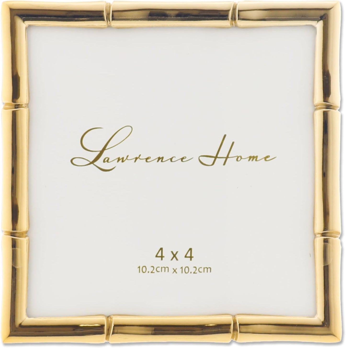 Lawrence Frames Bamboo Design Metal Frame, 4x4, Gold