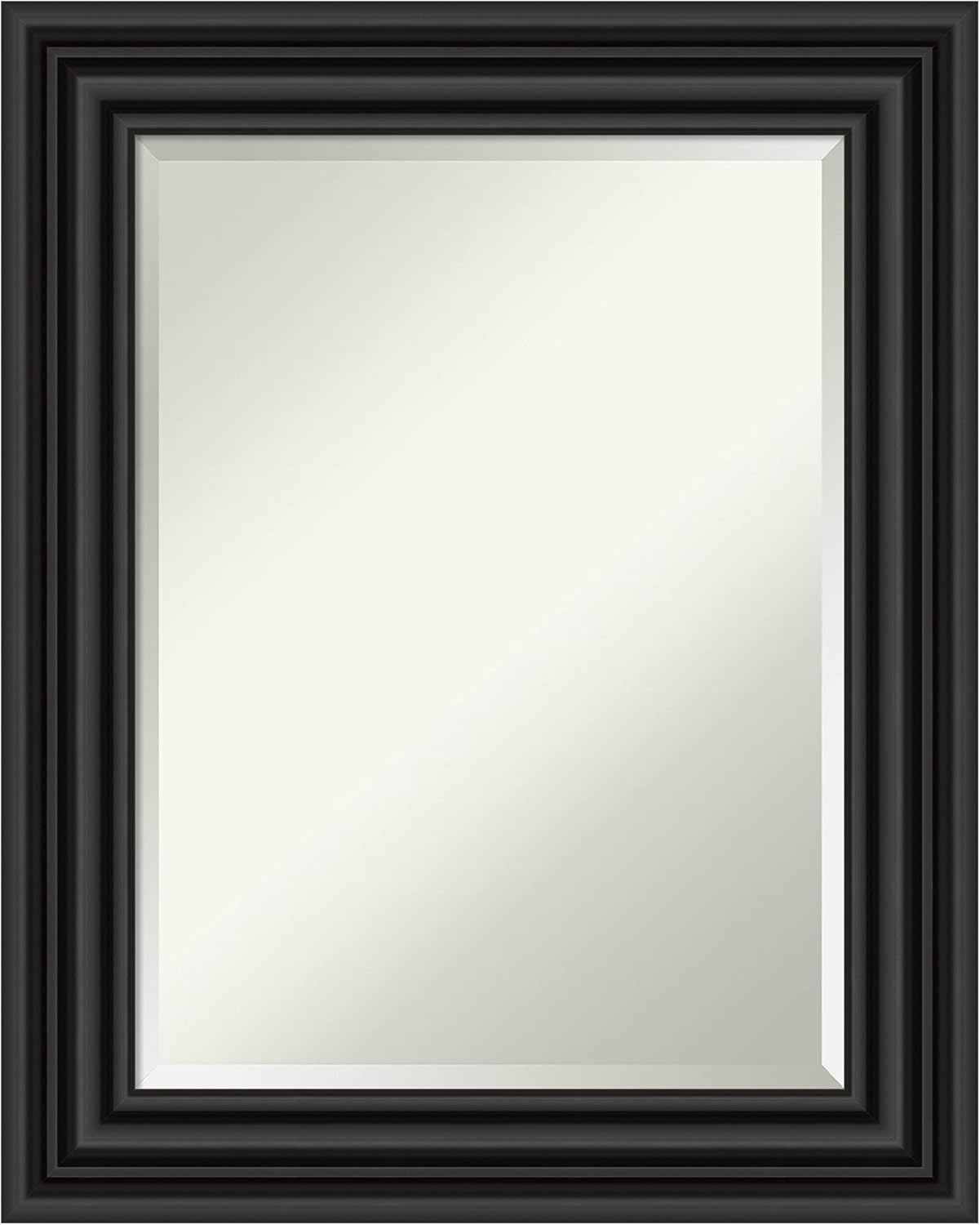 Amanti Art Black Bathroom Mirror for Over Sink, 30x24 Colonial Black Rectangle Vanity Mirror, Medium Traditional Frame, Hangs Horizonally and Vertically, Bathroom Wall Decor, Beveled Edge