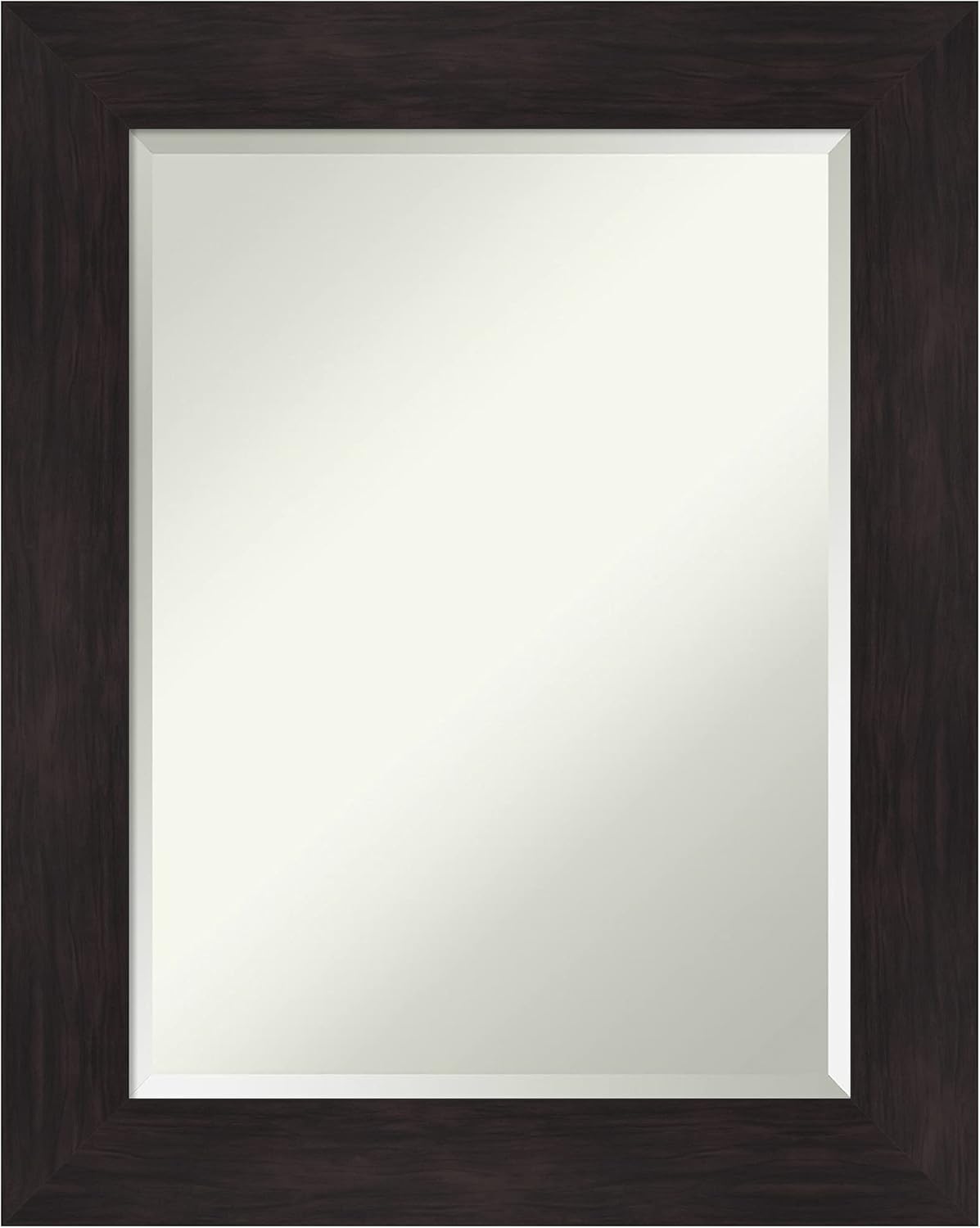 Amanti Art Brown Wall Mirror 30x24 Furniture Espresso Rectangle Bathroom Mirror for Wall Decor Living Room, Medium Casual Frame, Hangs Horizonally and Vertically, Bathroom Decor, Beveled Edge from WI