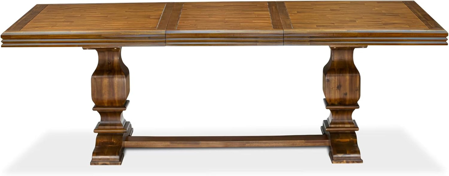 Luxe by East West Furniture - NKT-AWA-TP - a Mid-Century Dining Table with Removable Rectangular Tabletop – Antique Walnut