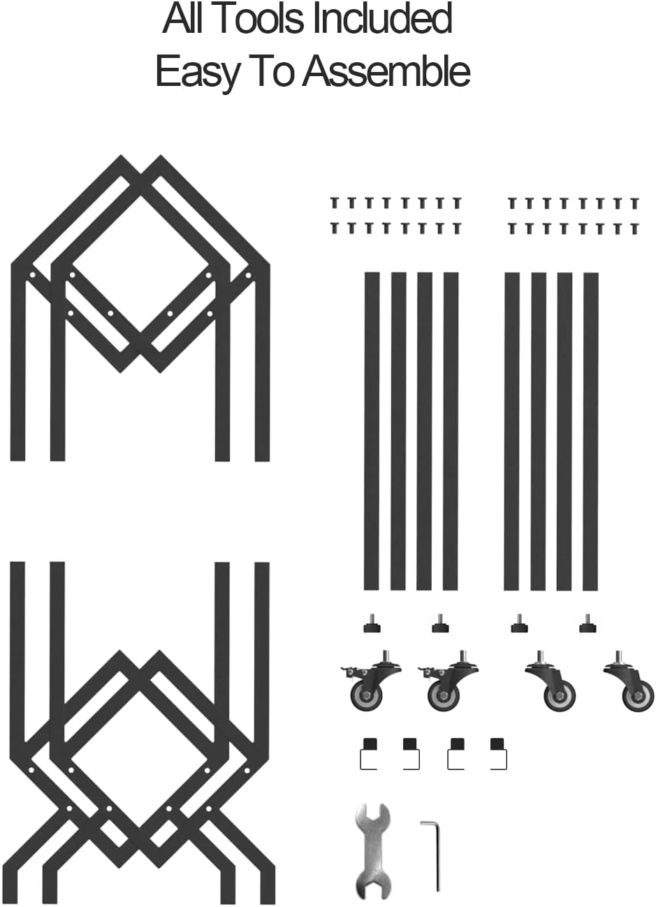 VEDECASA Bookshelf Book Rack Industrial Metal Bookcase 2 Tier Holder with Wheels Modern Stylish Design Magazines Files Album Recipe Book Storage Organizer for Sofa End Bed Beside