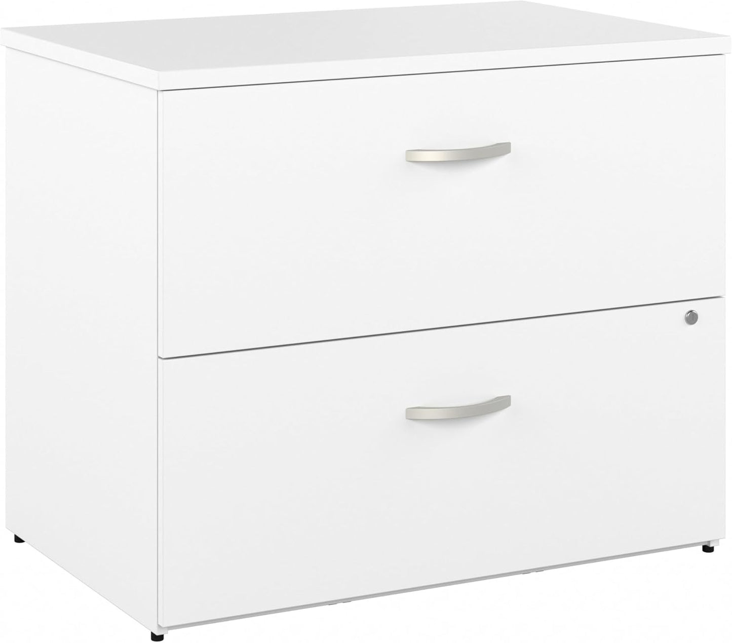 Bush Business Furniture Studio C Locking Lateral File Cabinet in White