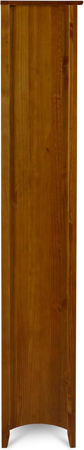 Camaflexi Shaker Style 6 Shelf Bookcase / Solid Wood / 72 inch Tall / Adjustable Shelving / Closed Back / Display Bookshelf for Living Room, Bedroom, Home and Office, Cherry
