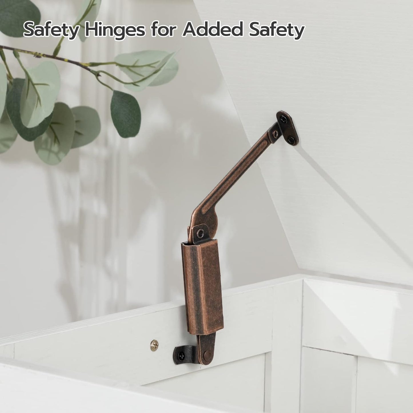 HOOBRO Toy Box, Retro Wooden Look Storage Chest with Safety Hinge, Entryway Storage Bench Supports 220 lb, 39.4 x 15.7 x 18.9 Inches Toy Chest Organizer, Easy Assembly (White)