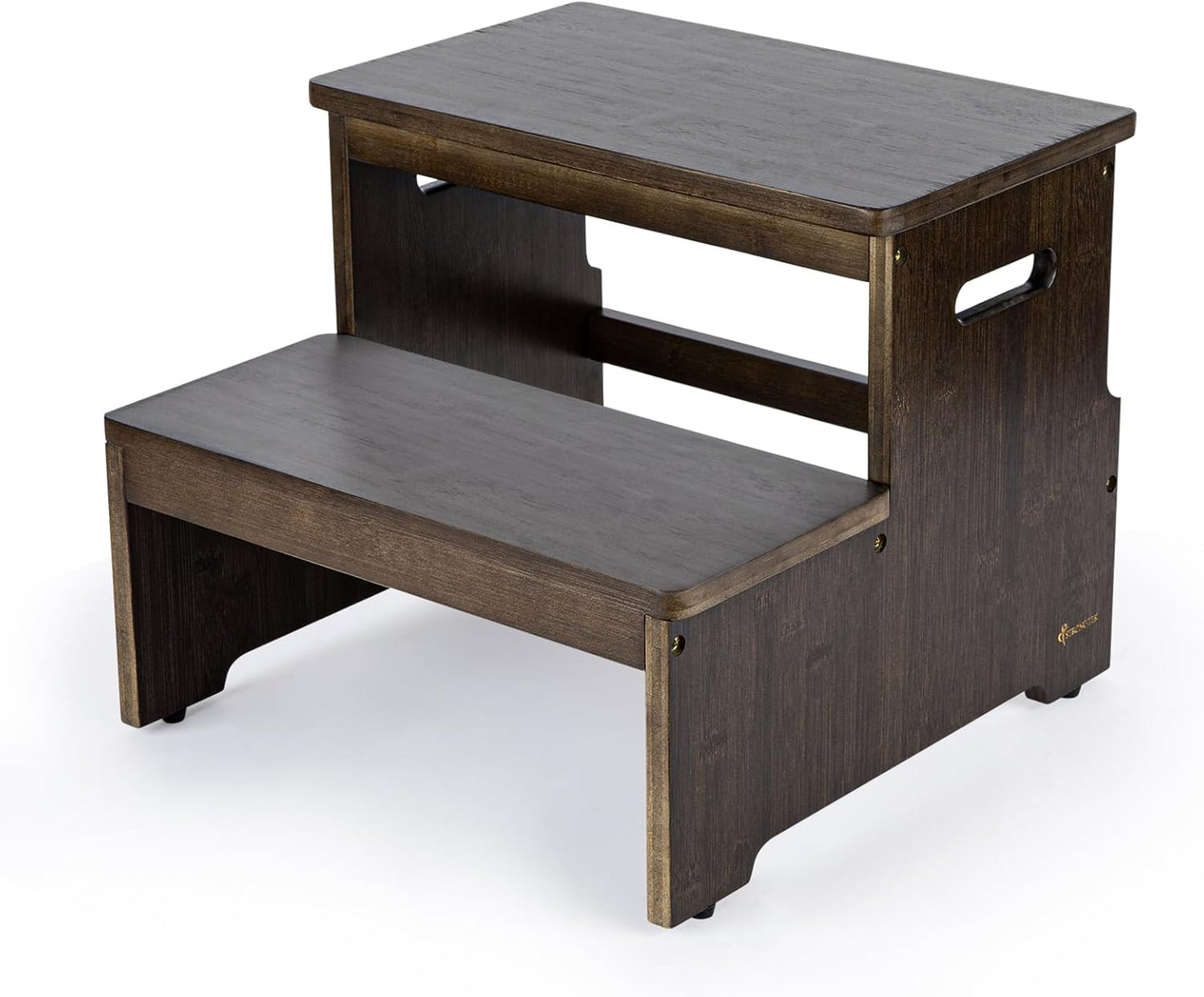 StrongTek Bed Step Stool for High Beds, Large Surface Bamboo 2-Step Stool for Adults, Seniors, Elderly, 400 lbs Heavy Duty, Non-Slip, Durable Wood Stepping Stool for Bedroom & Bathroom