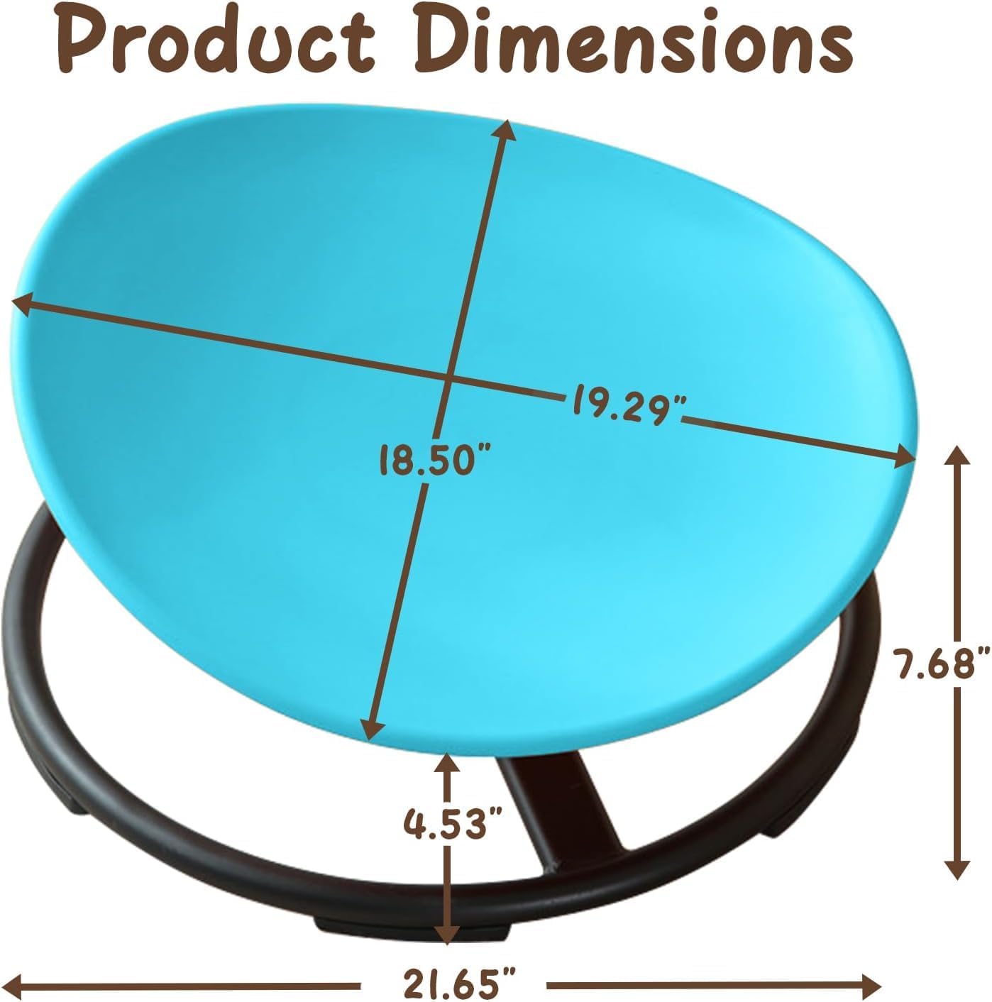 Kids Sensory Spinning Chair for Autism Ages 3+, Sit and Spin Swivel Chair for Kids with ADHD, Sensory Chairs for Autistic Children, Sensory Toys for Motion Sickness Relief, Balance Training (Blue)
