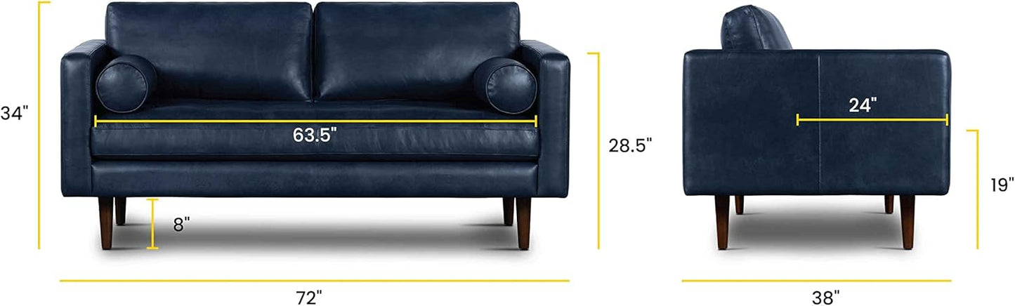 POLY & BARK Napa Furniture, 72 inches, Midnight Blue