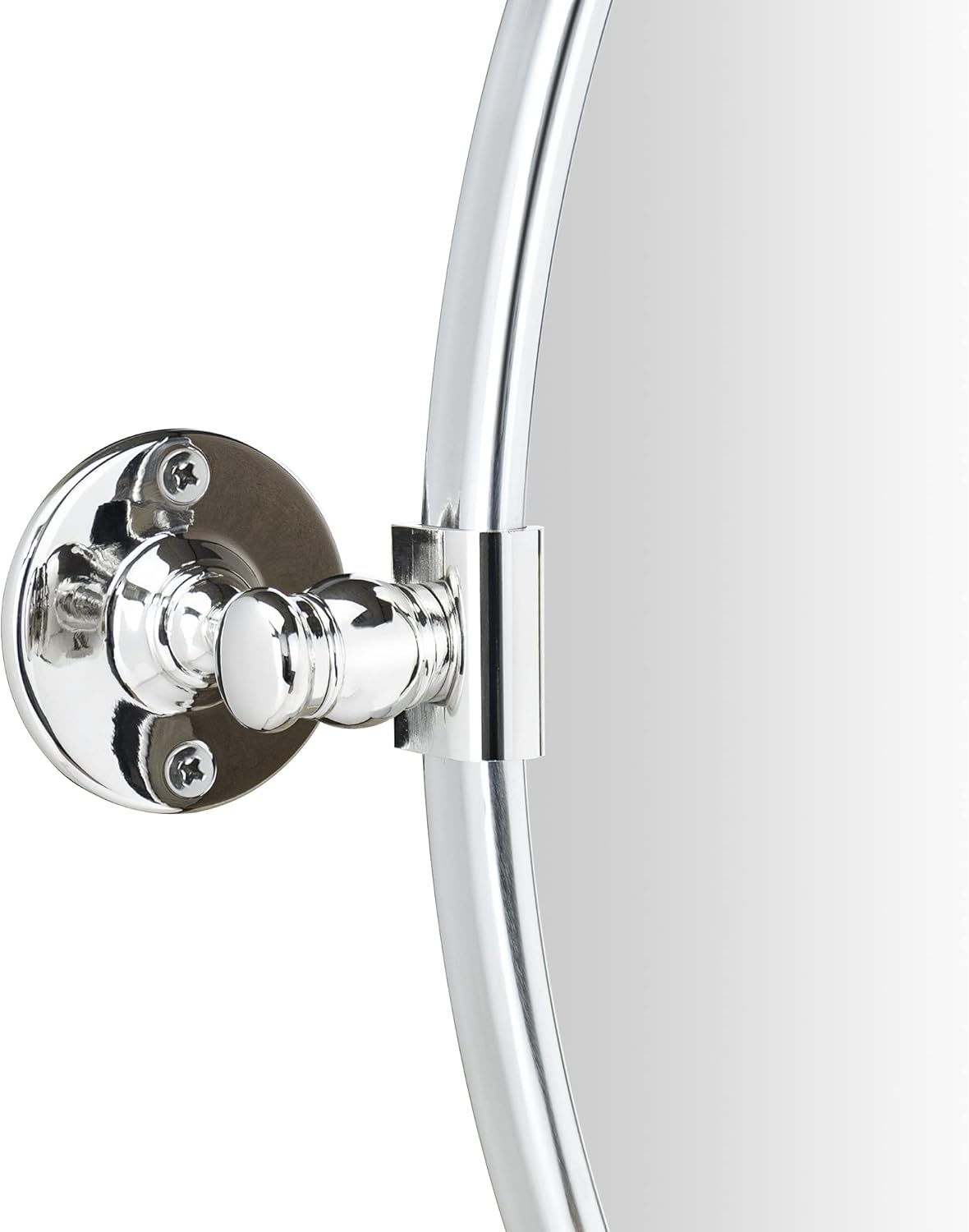 TEHOME Round Pivot Bathroom Mirror Chrome Circle Metal Framed Tilting Vanity Mirrors for Wall
