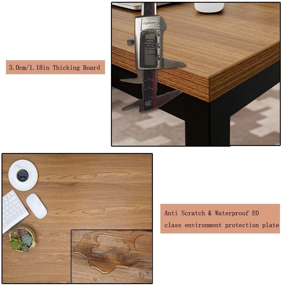 BIBOC Large Computer Desk Modern Simple Style Table 36X72 inches Office Desk Sturdy Writing Workstation Office Desk Writing for Home Office Desk Workstation Wide Metal Sturdy Frame