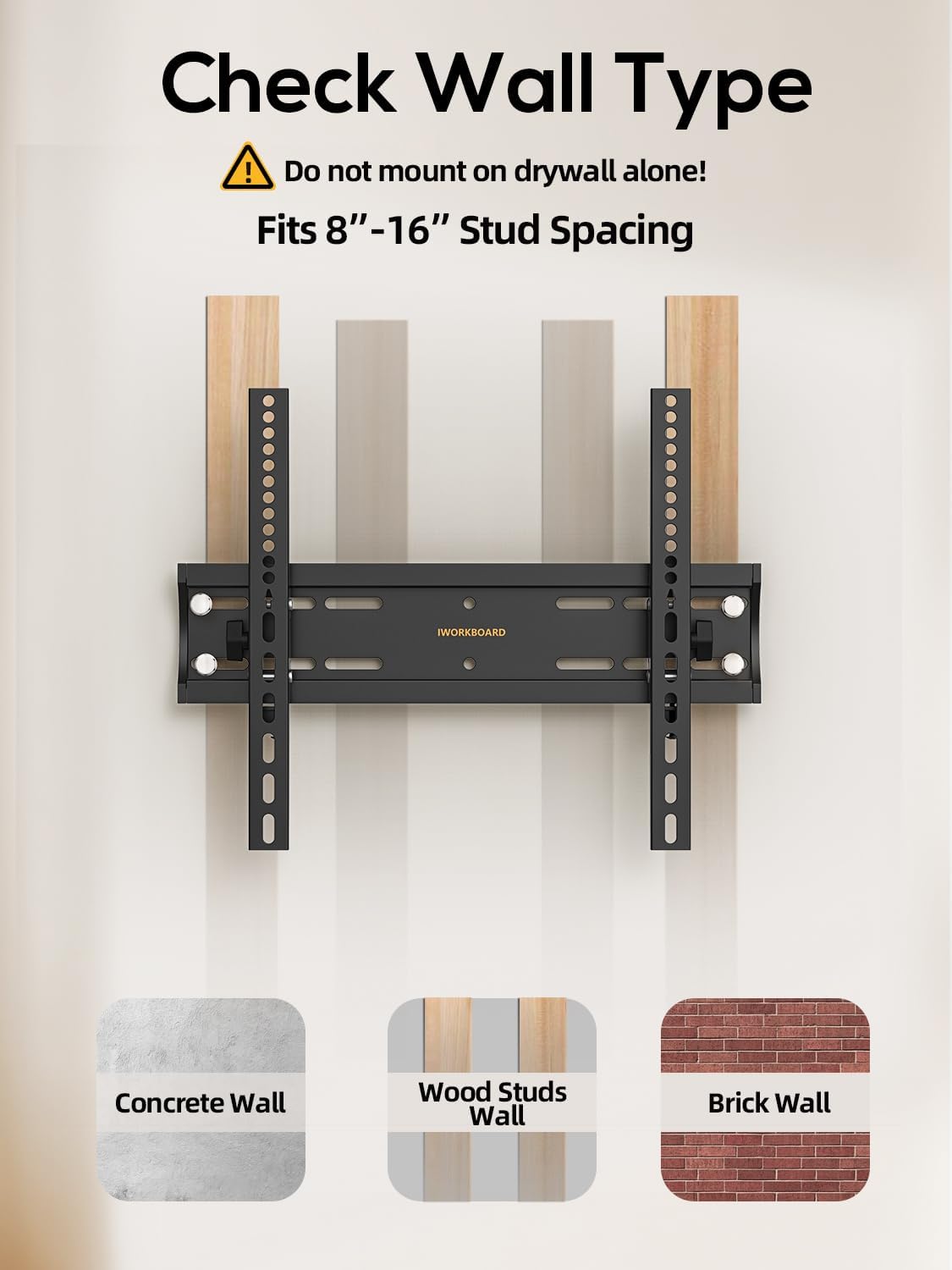 40 50 55 inch Tilting TV Wall Mount for 24-65 '' TVs, Low Profile TV Mount, Ultra Slim Wall Mounts TVs Bracket, Max VESA 400x400mm, 99 lbs & 16 inch Studs, Fit Most 32+ 42 43 45 Screen