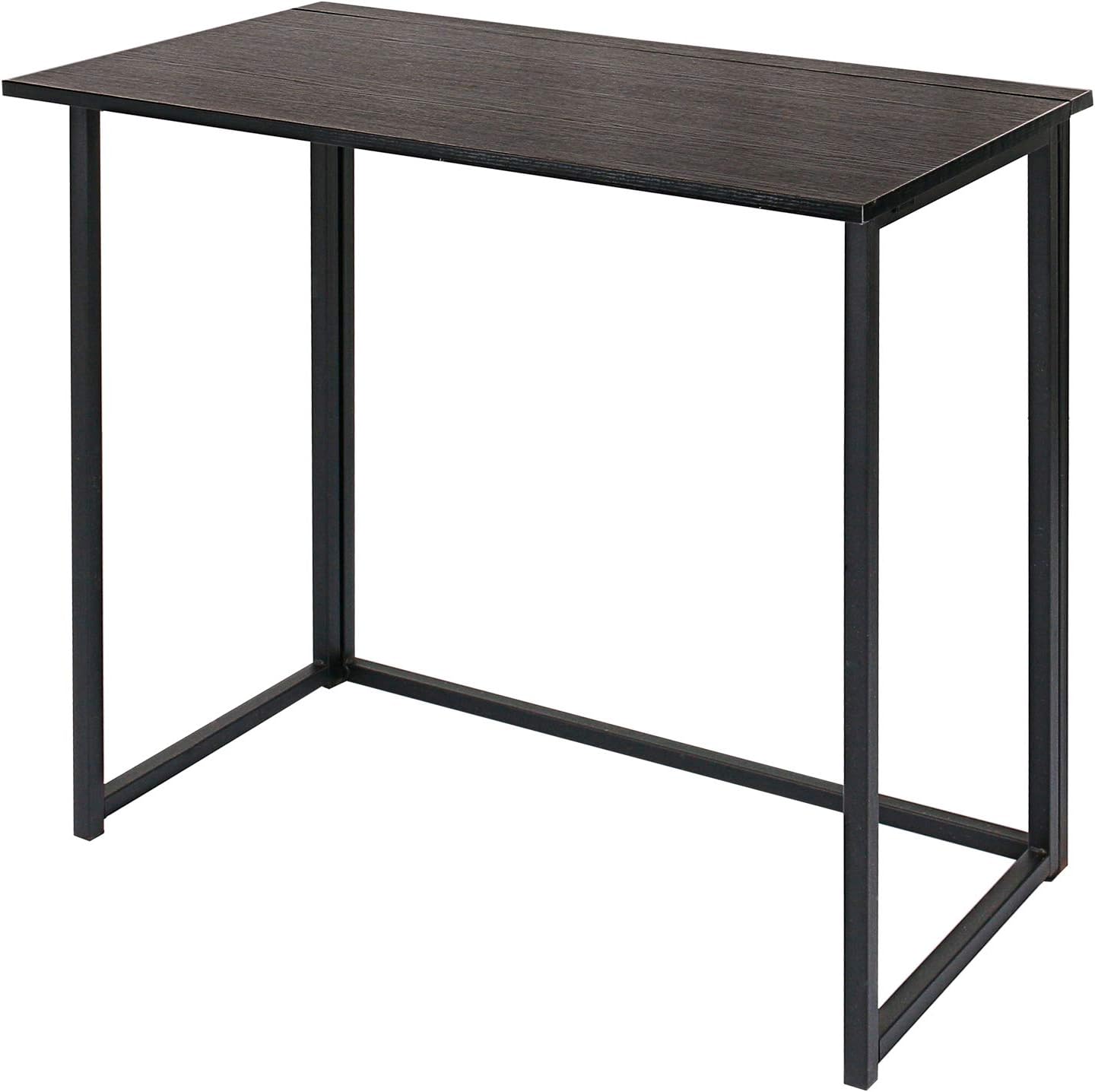 Leopard Outdoor Products Folding Computer / Laptop Table for Small Spaces, Space-Saving Home Office / Writing Desk, Compact Study Reading Foldable Desk (Black)