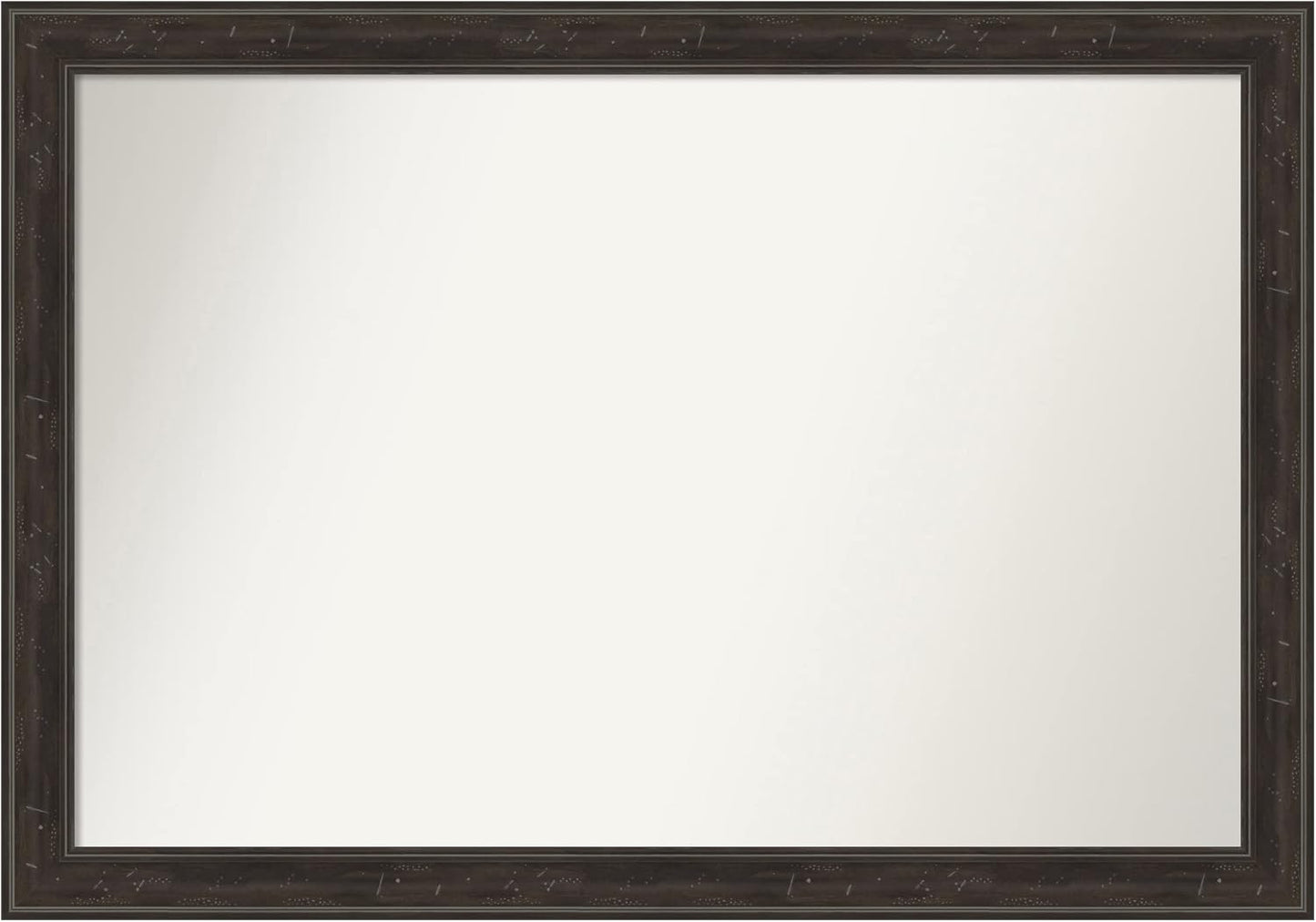 Amanti Art Brown Bathroom Mirror for Over Sink, 28x40 Shipwreck Greywash Narrow Rectangle Vanity Mirror, Large Traditional Frame, Hangs Horizonally and Vertically, Bathroom Wall Decor, Non-Beveled