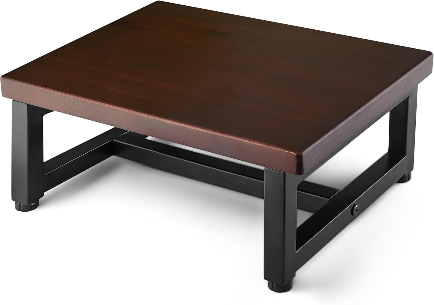 Wooden Step Stool – Heavy Duty One Step Stool for Adults, Supports Up to 500 lbs – Sturdy Wood and Steel Frame with Non-Slip Feet – Safe & Durable for Kitchen, Bathroom, Bedroom & More