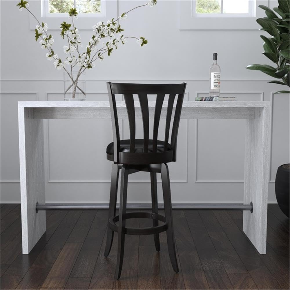 Hillsdale Savana Wood Bar Height Kitchen Stool, 29.5" High, Black