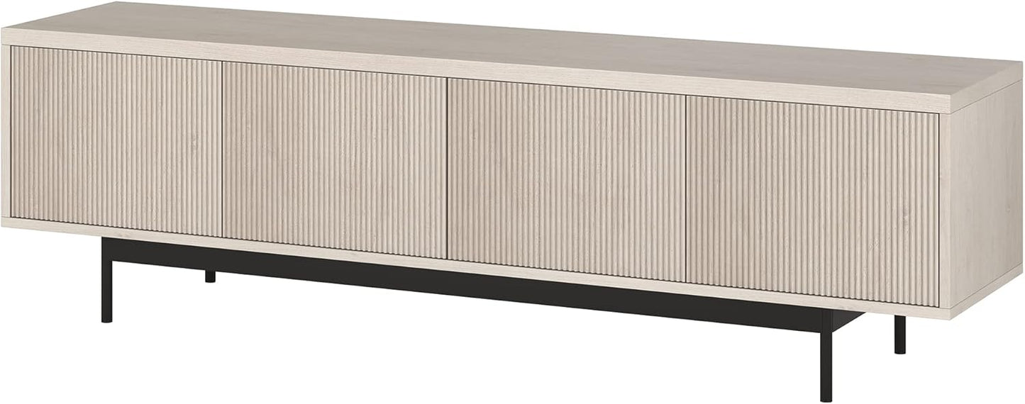 Henn&Hart Whitman, 70'' Rectangular TV Stand, Alder White