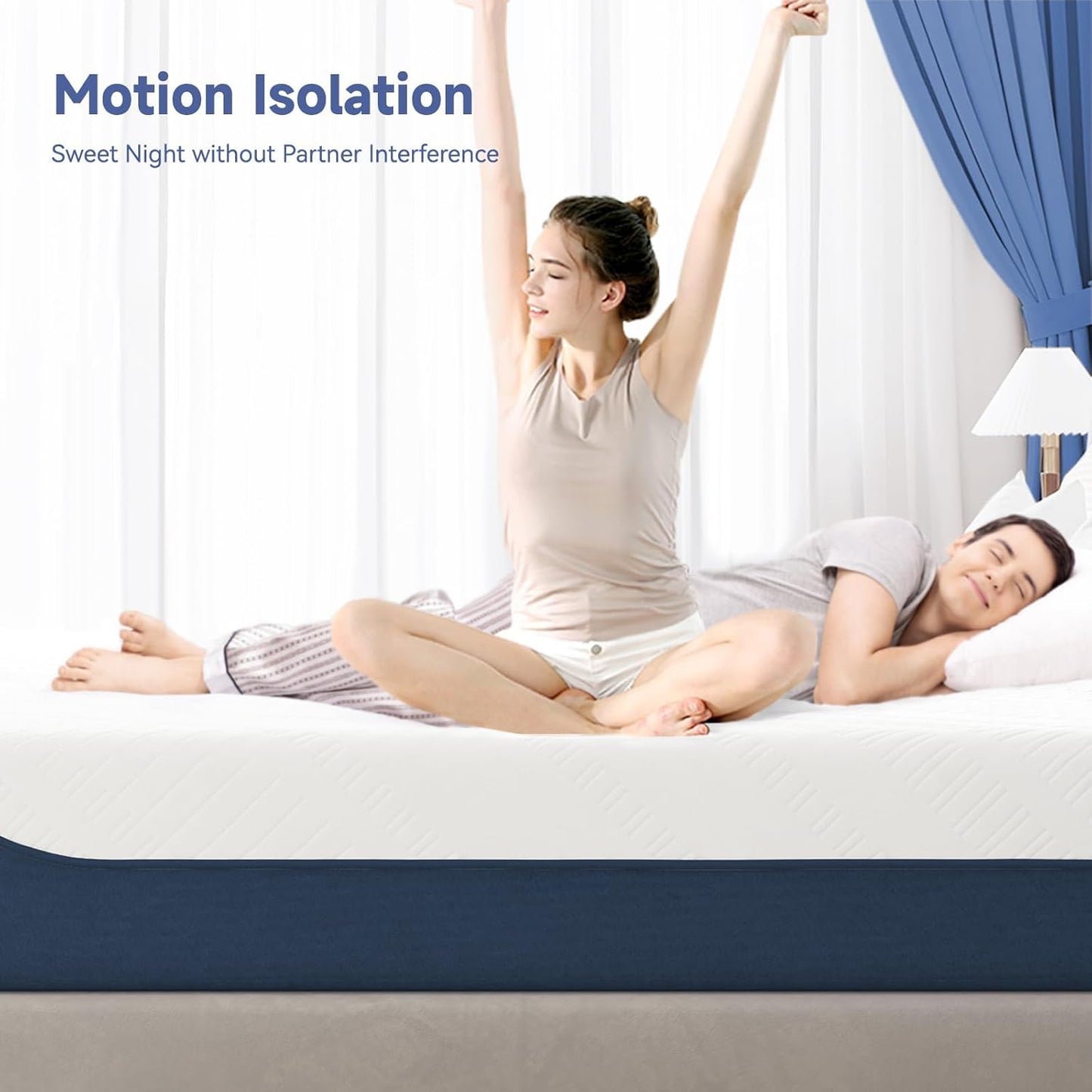 SDHYL King Mattress 14 Inch, Luxury Cooling Gel Memory Foam, Zero Motion Transfer for Partners, Bed in a Box CertiPUR-US Certified & Fiberglass Free, Washable Cover, 80"*76"