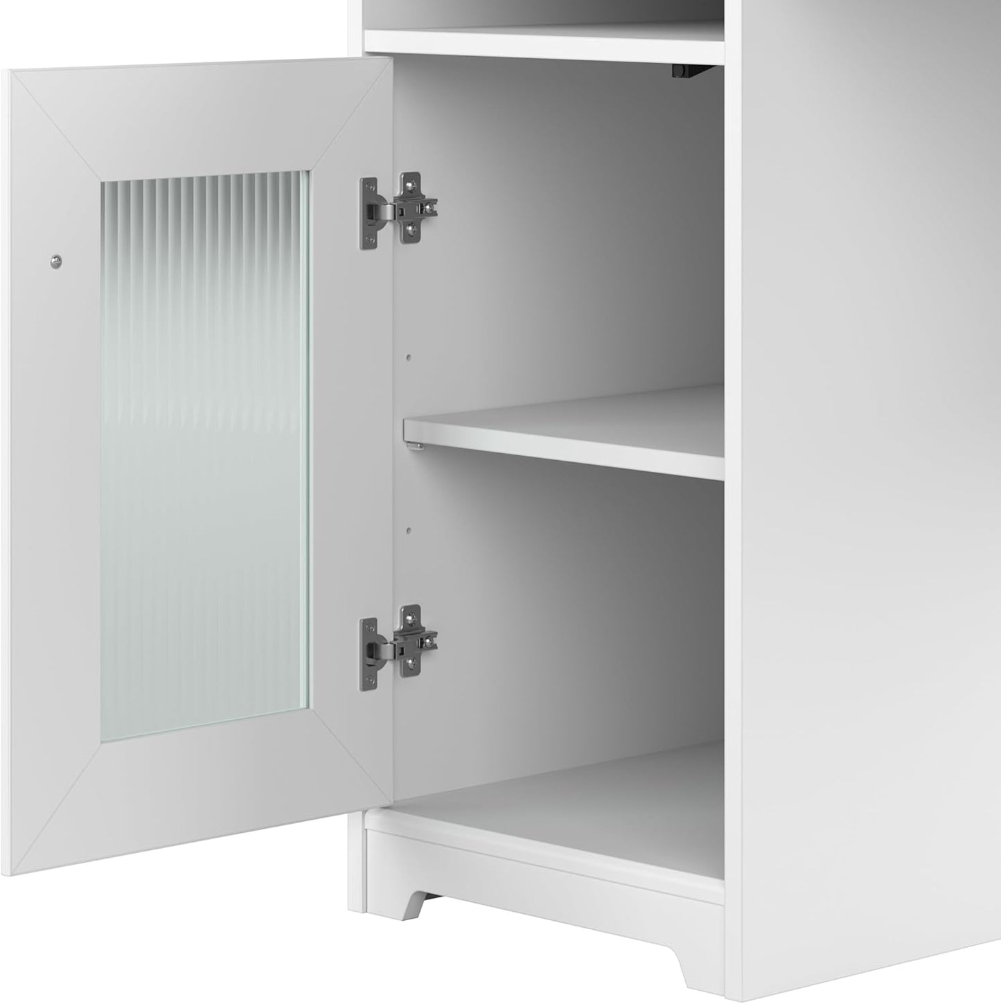 Bush Furniture Cabot L Shaped Computer Desk in White | Corner Table with Drawers and Storage for Personal Home Office Workspace