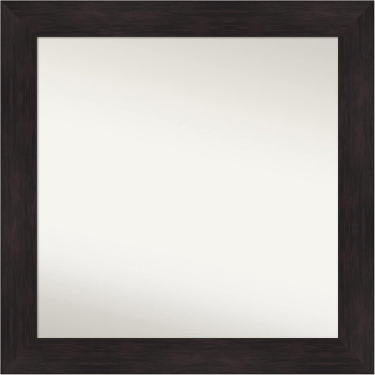 Amanti Art Silver Bathroom Mirror for Over Sink, 28x28 Florence Silver Square Vanity Mirror, Large Casual Frame, Hangs Horizonally and Vertically, Bathroom Wall Decor, Non-Beveled Edge from WI, USA