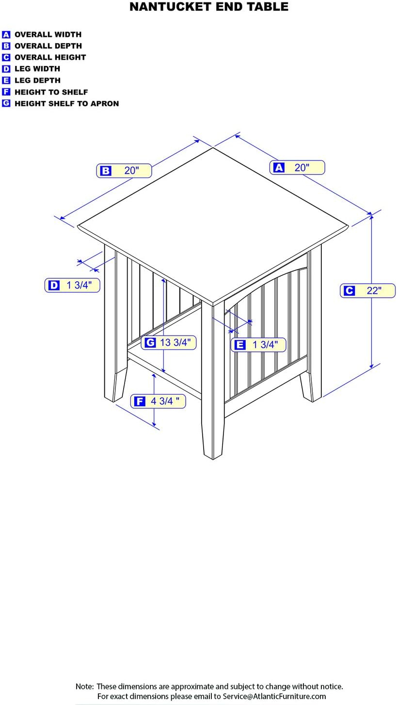 AFI, Nantucket End Table, Espresso