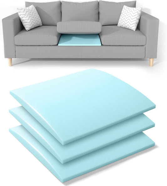 Tromlycs Couch Cushion Support for Sagging Cushions Sofa Seat Support Under Arched Foam Sag Repair 24x24 inch Blue, Set of 3