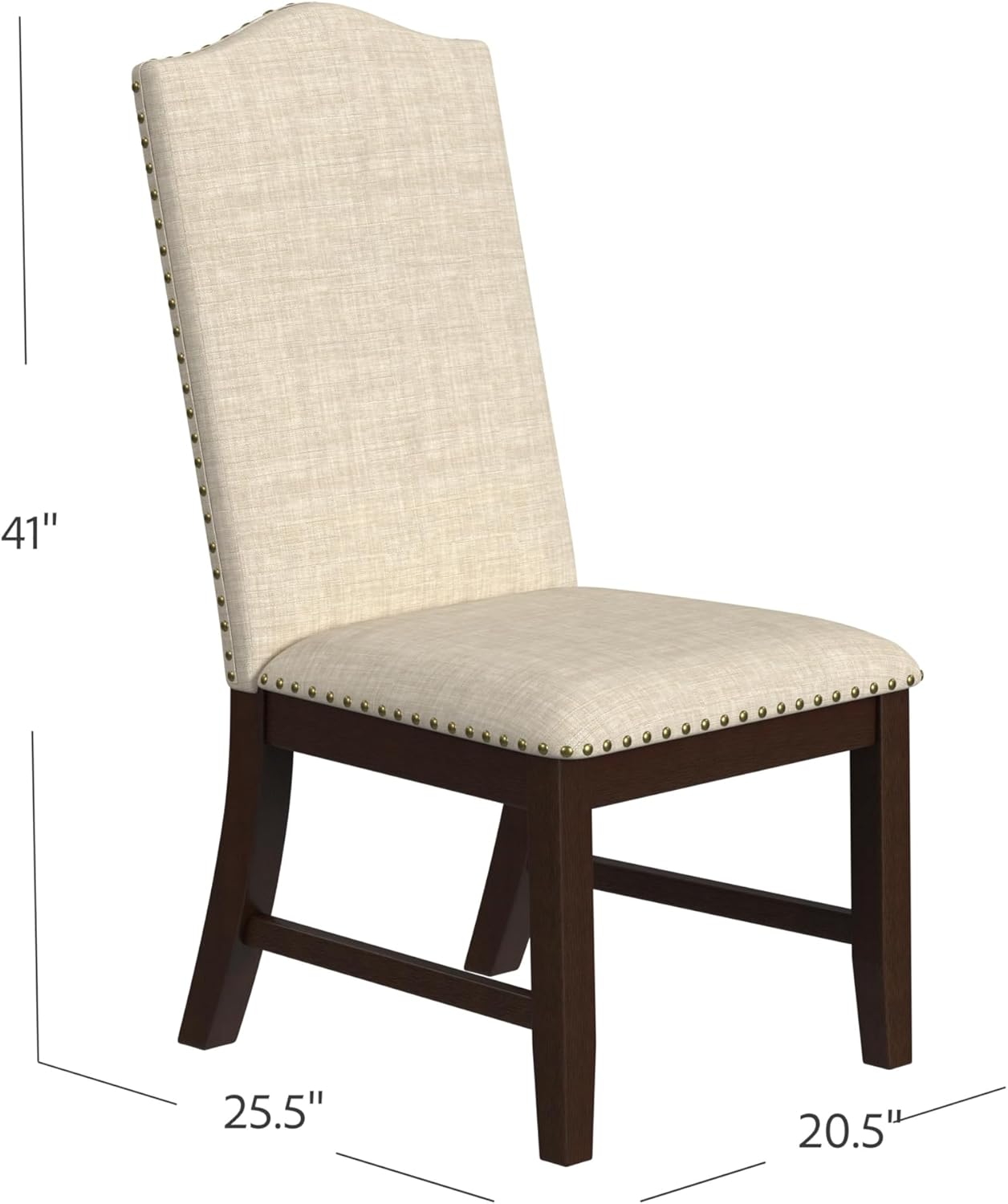 HomePop Scalloped Back Dining Chair - Beige Woven(Set of 2)