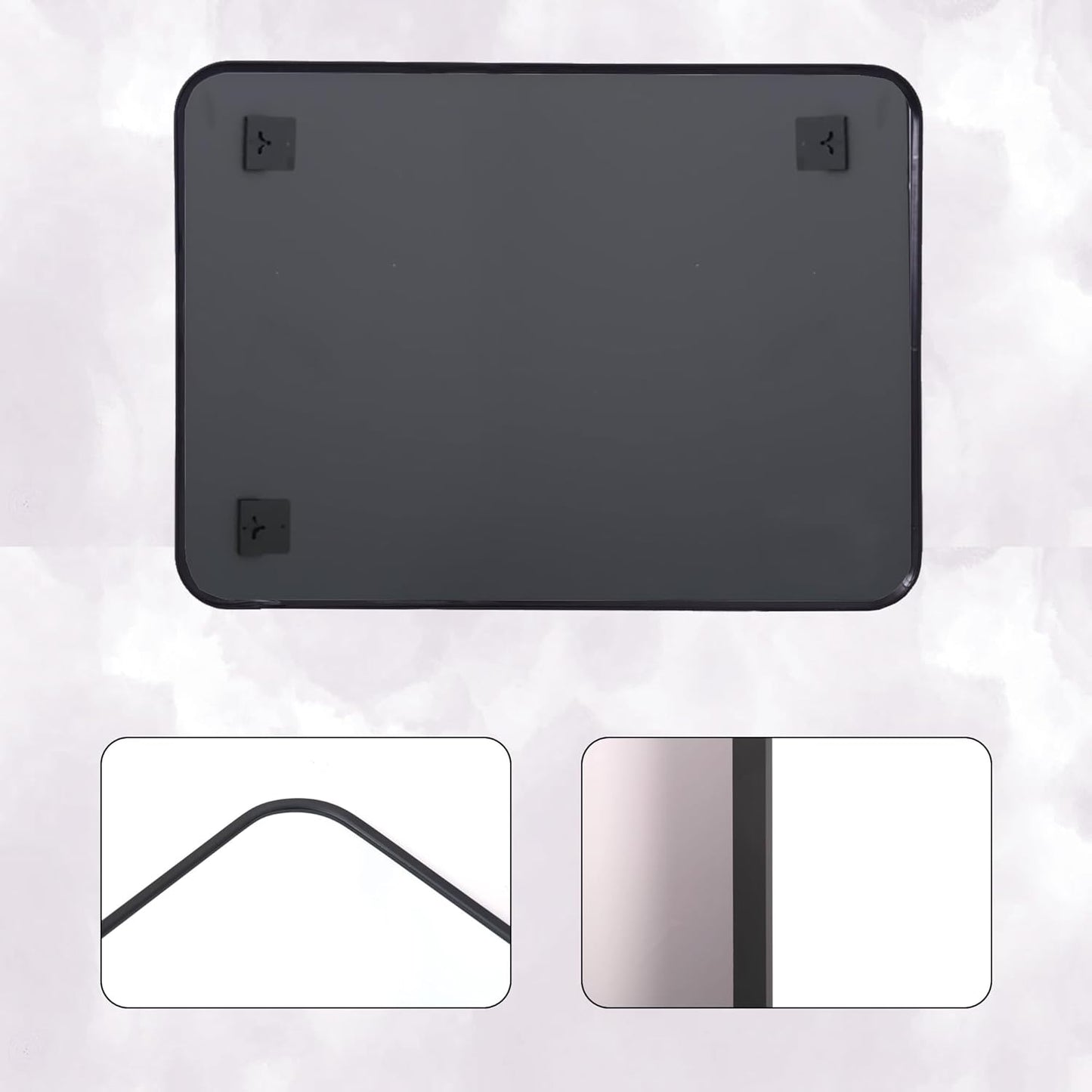 Black Bathroom Mirror 30x60,Black Vanity Mirror,espejos para baños,Mirrors for Bathroom Sink,Bathroom Mirrors for Vanity,Restroom Mirror