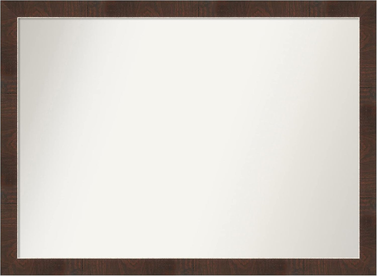 Amanti Art Brown Bathroom Mirror for Over Sink, 32x43 Wildwood Brown Rectangle Vanity Mirror, X-Large Country Rustic Frame, Hangs Horizonally and Vertically, Bathroom Wall Decor, Non-Beveled Edge