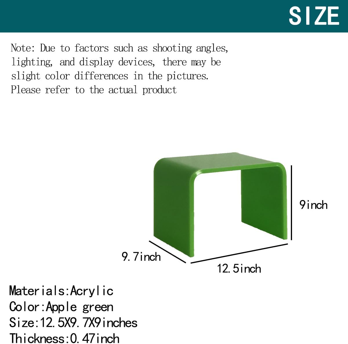 Acrylic Kids' Step Stool – Small Footstool for Bathroom, Kitchen/Bedroom, 12.5”x9.7”x9”, Holds 200lbs, Multi-Use as Toilet Stool, Shower/Water-Resistant Stool, Seating and Placing Items